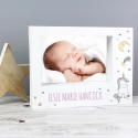 Personalised Baby Unicorn 7x5 Box Photo Frame