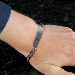 Personalised Initial Stainless Steel Unisex Bracelet