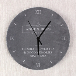 Personalised Kitchen Slate Clock