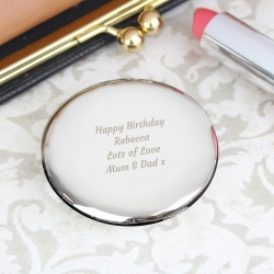Personalised 'Any Message' Compact Mirror