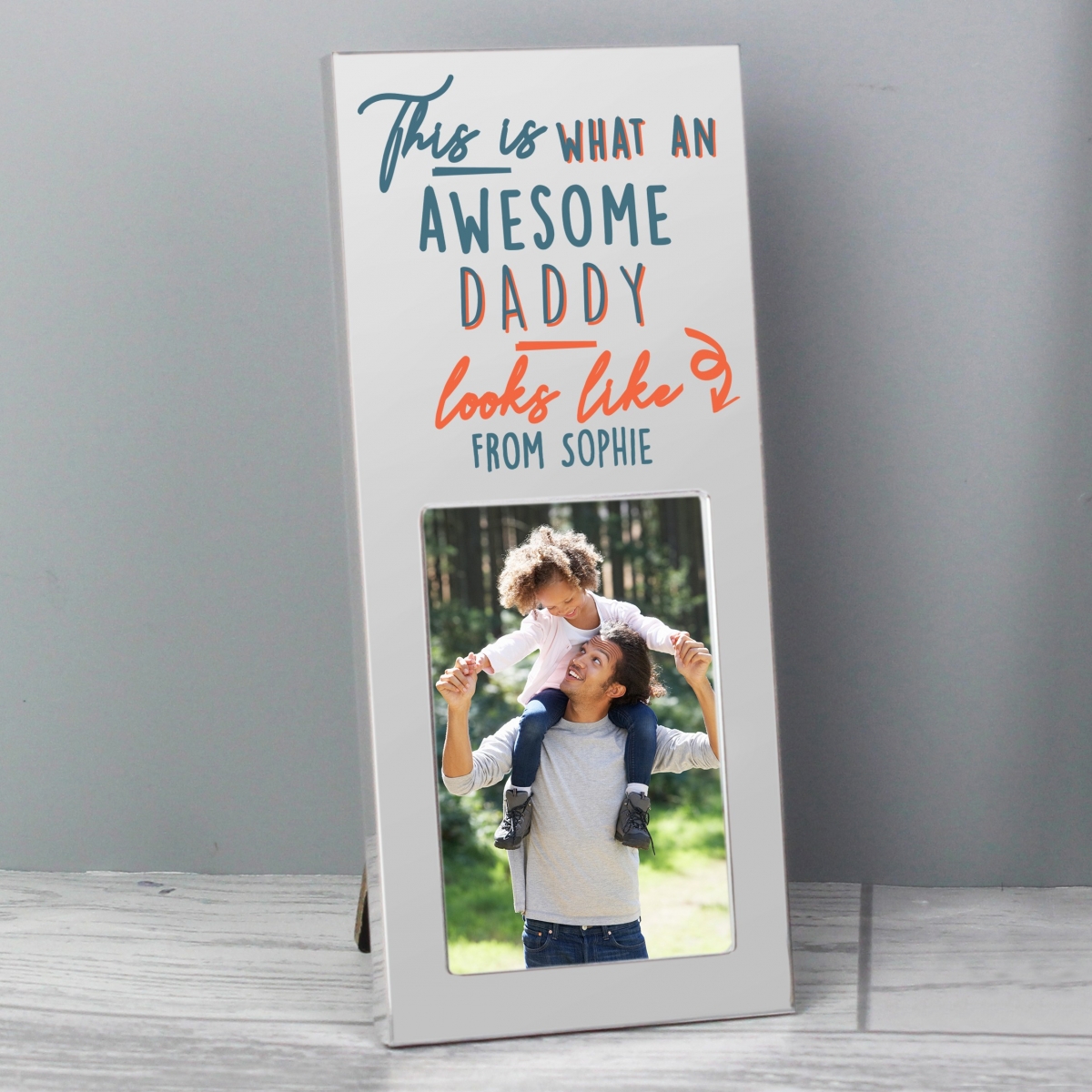 Personalised 'This Is What Awesome Looks Like' Silver 2x3 Photo Frame