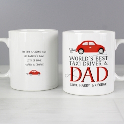 Personalised World's Best Taxi Driver Dad Mug