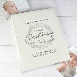 Personalised 'Truly Blessed' Christening Traditional Album