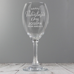Personalised Valentine's Day Wine Glass