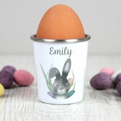 Easter Meadow Personalised Bunny Egg Cup Ceramic Add A Name 